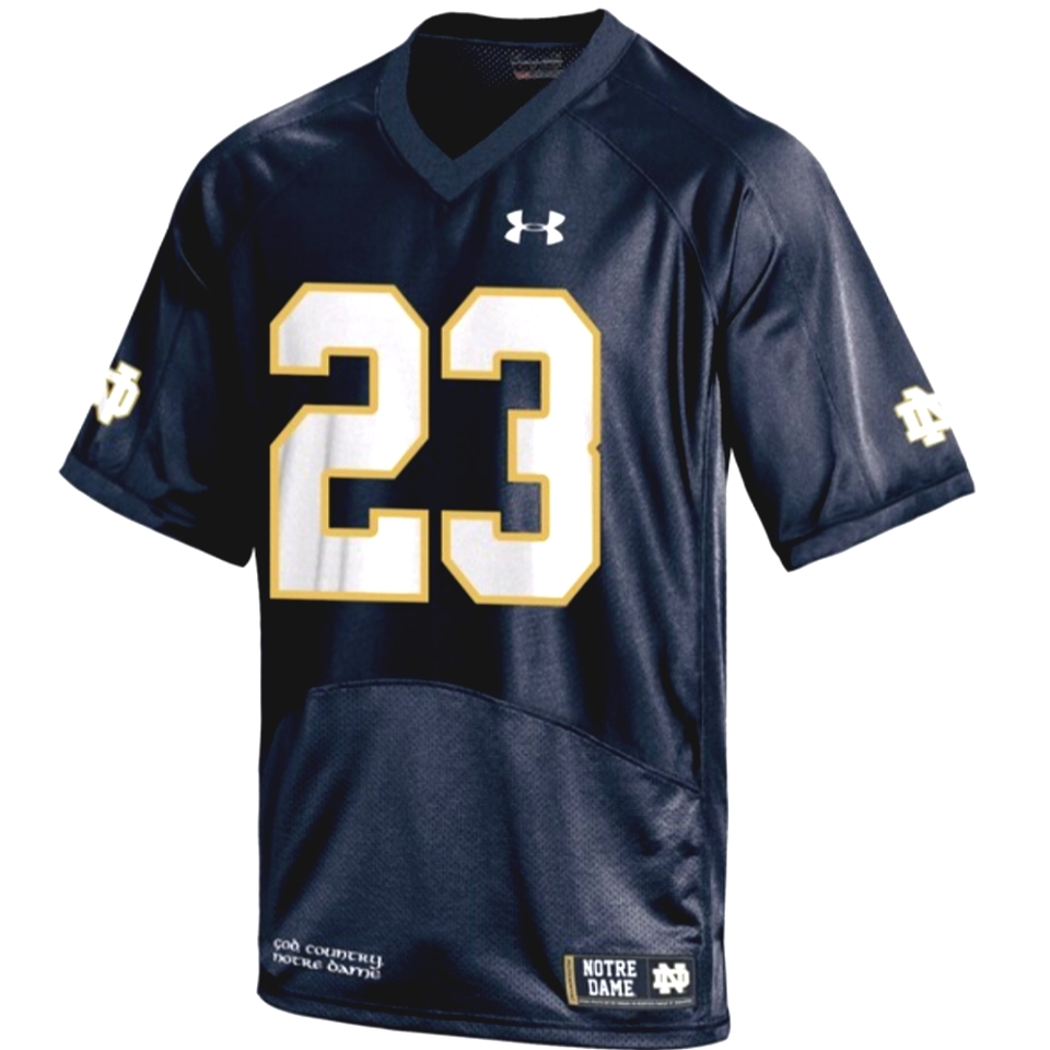 Notre Dame Navy/Gold #23 Shortsleeve Practice Jersey